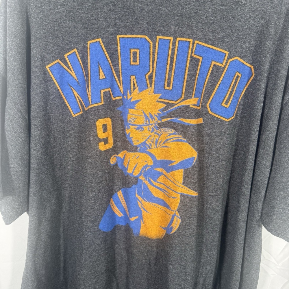 Naruto Shippuden Graphic tshirt gray large anime tee featuring Naruto Uzumaki #9 - Picture 3 of 5